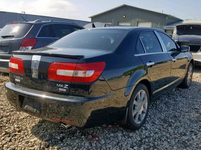 3LNHM28T07R622461 - 2007 LINCOLN MKZ BLACK photo 4