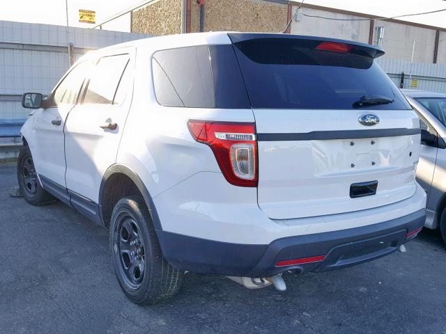 1FM5K8AR6DGC31294 - 2013 FORD EXPLORER P WHITE photo 3