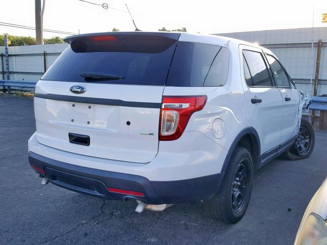 1FM5K8AR6DGC31294 - 2013 FORD EXPLORER P WHITE photo 4