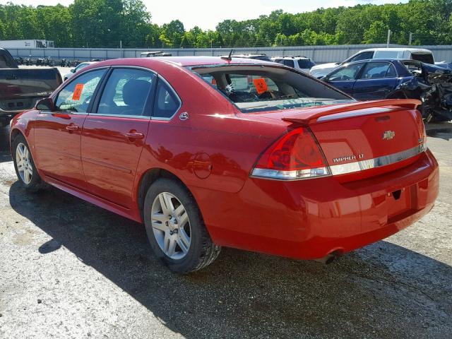 2G1WC57M291139709 - 2009 CHEVROLET IMPALA 2LT RED photo 3