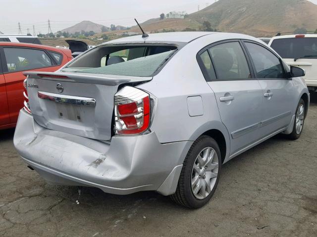 3N1AB6AP4BL633901 - 2011 NISSAN SENTRA 2.0 SILVER photo 4