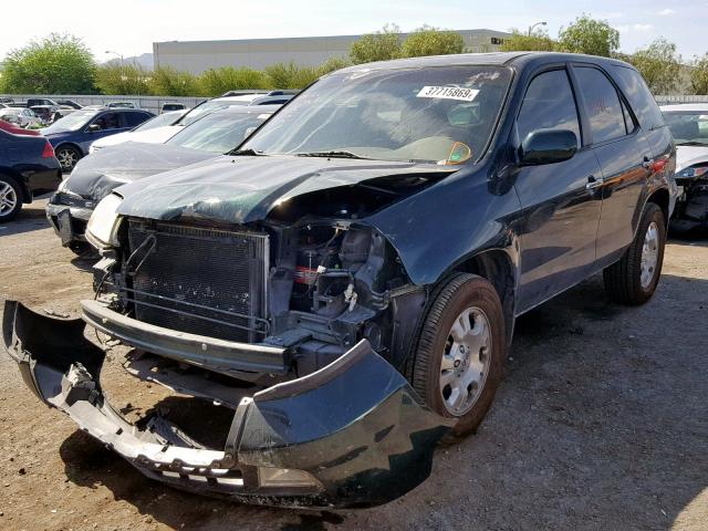 2HNYD18211H517124 - 2001 ACURA MDX GREEN photo 2