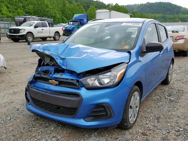 KL8CA6SA4HC766044 - 2017 CHEVROLET SPARK LS BLUE photo 2