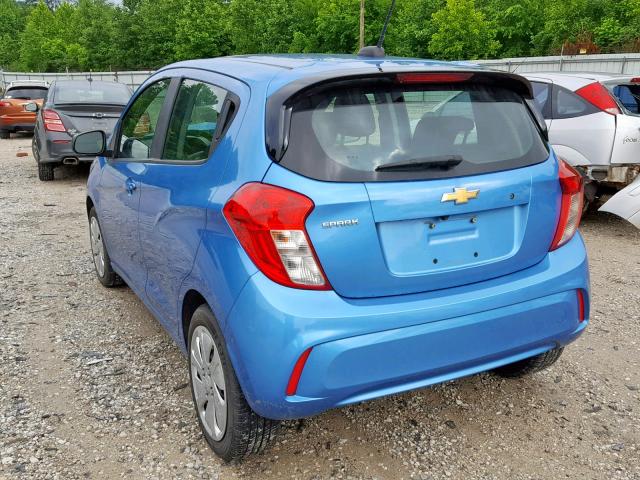 KL8CA6SA4HC766044 - 2017 CHEVROLET SPARK LS BLUE photo 3