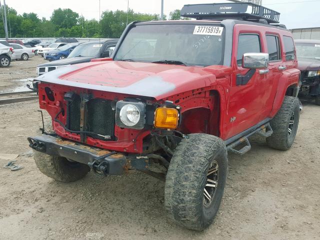 5GTDN13EX78195979 - 2007 HUMMER H3 RED photo 2