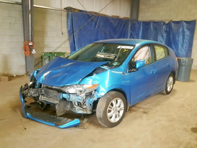 JHMZE2H76AS022966 - 2010 HONDA INSIGHT EX BLUE photo 2