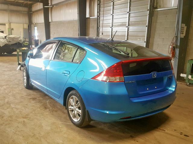 JHMZE2H76AS022966 - 2010 HONDA INSIGHT EX BLUE photo 3