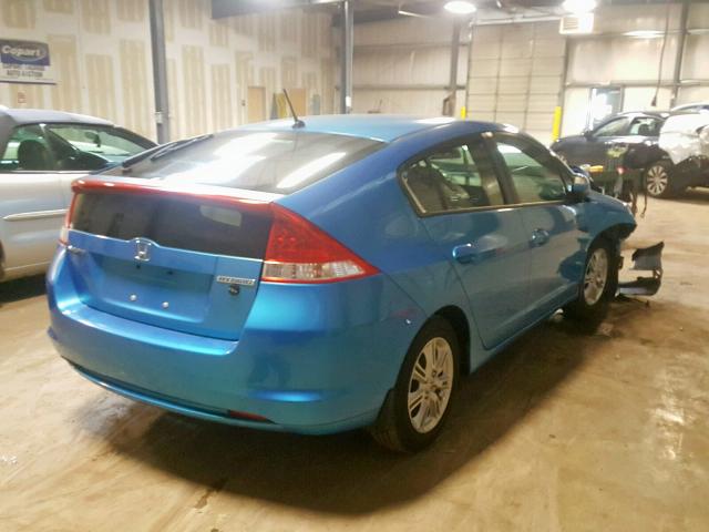 JHMZE2H76AS022966 - 2010 HONDA INSIGHT EX BLUE photo 4