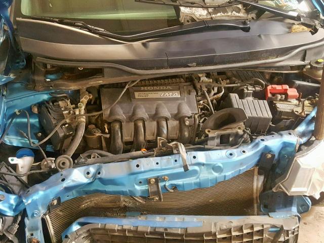 JHMZE2H76AS022966 - 2010 HONDA INSIGHT EX BLUE photo 7