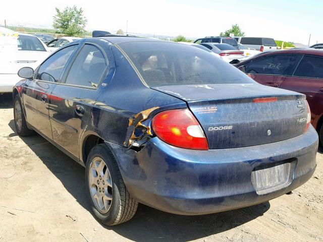 1B3ES46C6YD872228 - 2000 DODGE NEON BASE BLUE photo 3