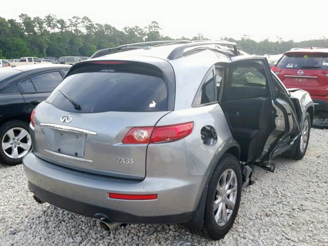 JNRAS08U78X101383 - 2008 INFINITI FX35 SILVER photo 4