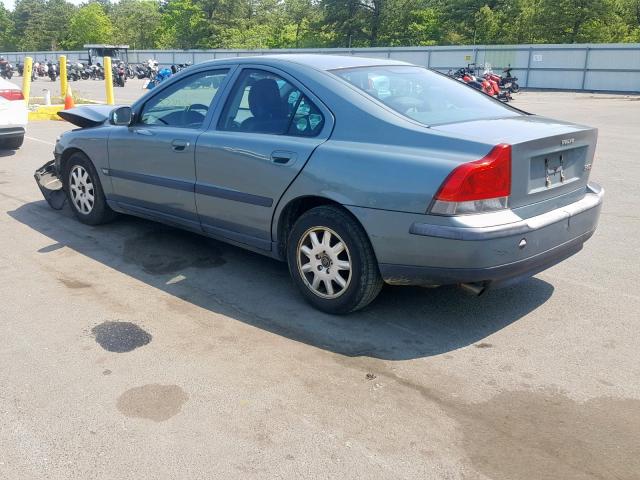 YV1RS61R322132818 - 2002 VOLVO S60 BLUE photo 3