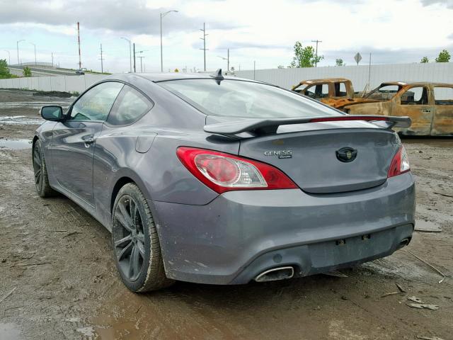 KMHHU6KH7BU057705 - 2011 HYUNDAI GENESIS CO GRAY photo 3