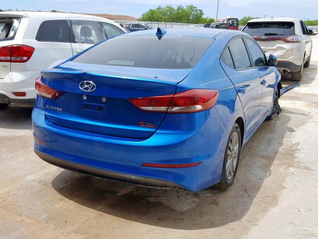 5NPD84LF1HH066010 - 2017 HYUNDAI ELANTRA BLUE photo 4