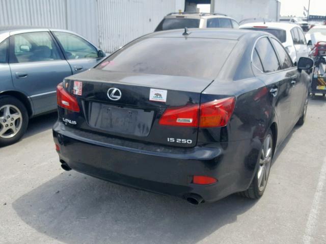 JTHBK262982067380 - 2008 LEXUS IS 250 BLACK photo 4