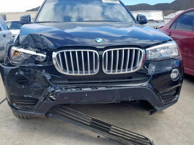 5UXWX9C51F0D55870 - 2015 BMW X3 XDRIVE2 BLACK photo 9