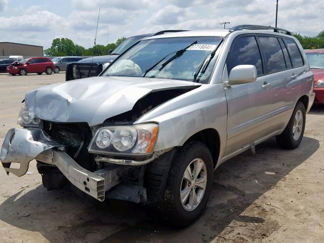 JTEGF21A720038145 - 2002 TOYOTA HIGHLANDER SILVER photo 2