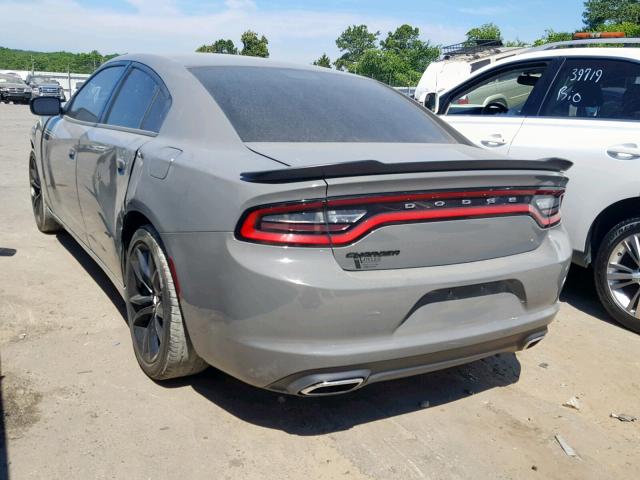 2C3CDXBG0HH529156 - 2017 DODGE CHARGER SE GRAY photo 3