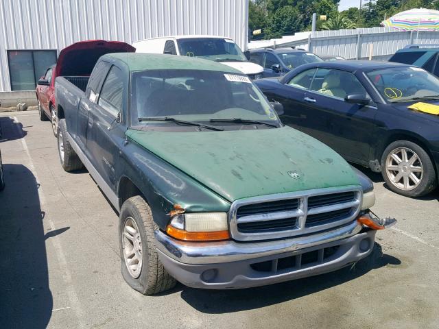 1B7GL22X31S297847 - 2001 DODGE DAKOTA GREEN photo 1