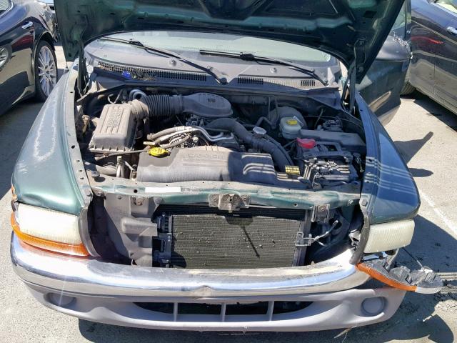 1B7GL22X31S297847 - 2001 DODGE DAKOTA GREEN photo 7