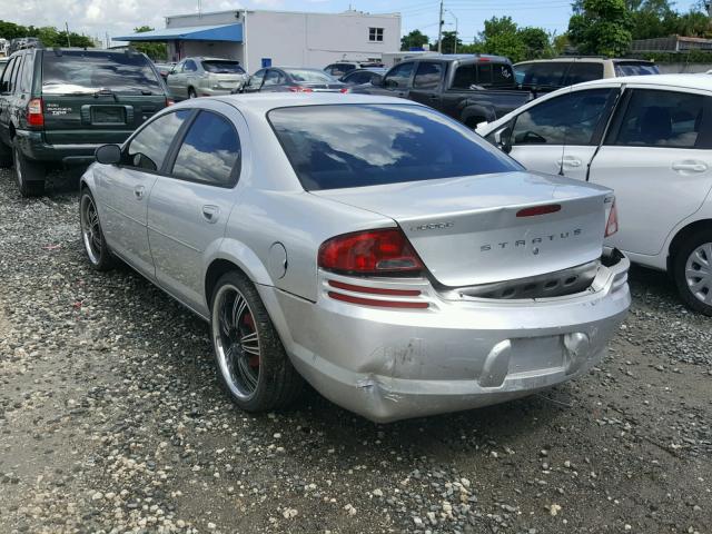 1B3EL46X65N565969 - 2005 DODGE STRATUS SX SILVER photo 3