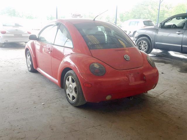 3VWCS21C41M402028 - 2001 VOLKSWAGEN NEW BEETLE Կարմիր լուսանկար 3