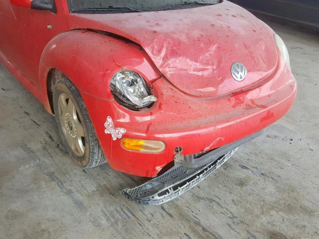 3VWCS21C41M402028 - 2001 VOLKSWAGEN NEW BEETLE Կարմիր լուսանկար 9