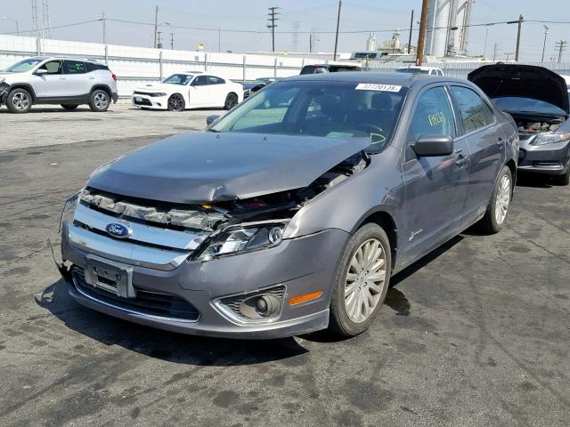 3FADP0L38CR349503 - 2012 FORD FUSION HYB GRAY photo 2