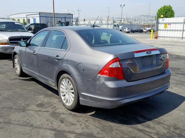 3FADP0L38CR349503 - 2012 FORD FUSION HYB GRAY photo 3