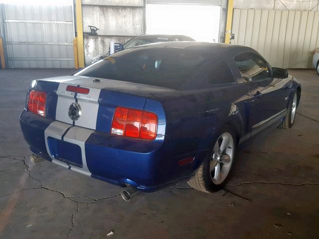 1ZVHT82H485133786 - 2008 FORD MUSTANG GT BLUE photo 4