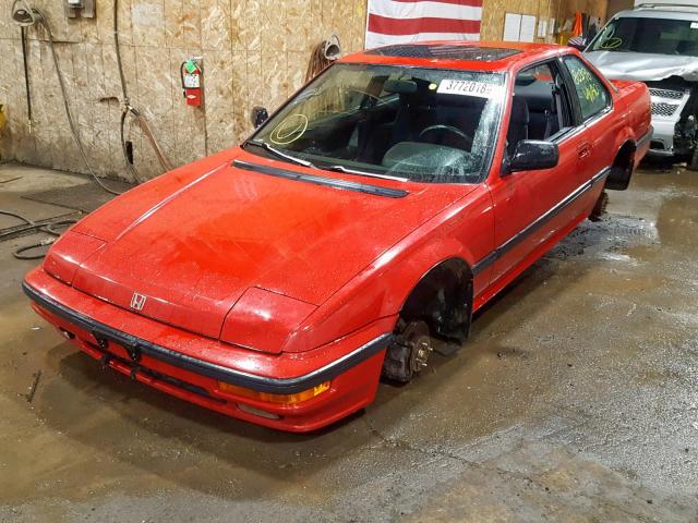 JHMBA423XKC042700 - 1989 HONDA PRELUDE 2. RED photo 2