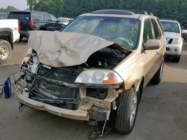 2HNYD18652H522492 - 2002 ACURA MDX TOURIN GOLD photo 2