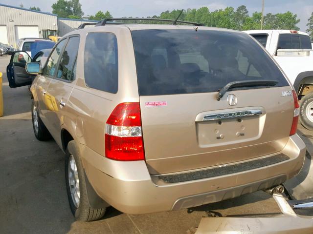 2HNYD18652H522492 - 2002 ACURA MDX TOURIN GOLD photo 3