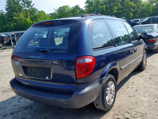 1D4GP25B05B344345 - 2005 DODGE CARAVAN SE BLUE photo 4