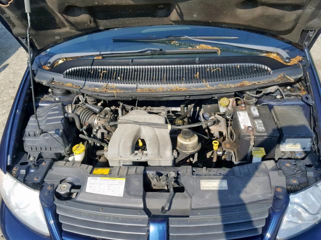 1D4GP25B05B344345 - 2005 DODGE CARAVAN SE BLUE photo 7