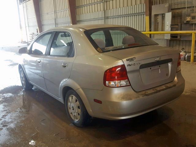 KL1TD52665B344127 - 2005 CHEVROLET AVEO BASE Күміс фото 3