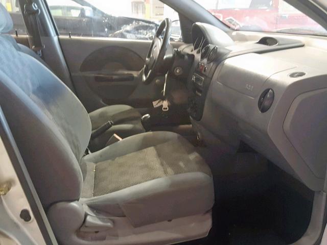 KL1TD52665B344127 - 2005 CHEVROLET AVEO BASE Күміс фото 5