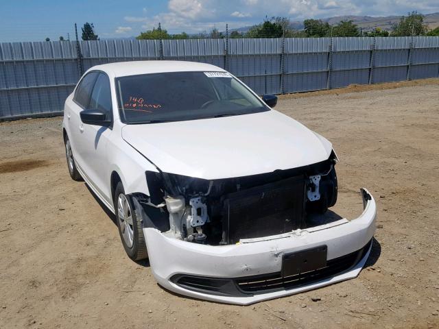 3VW1K7AJ8EM390622 - 2014 VOLKSWAGEN JETTA BASE WHITE photo 1