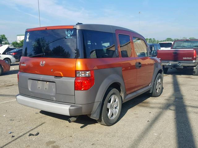 5J6YH286X5L031689 - 2005 HONDA ELEMENT EX ORANGE photo 4