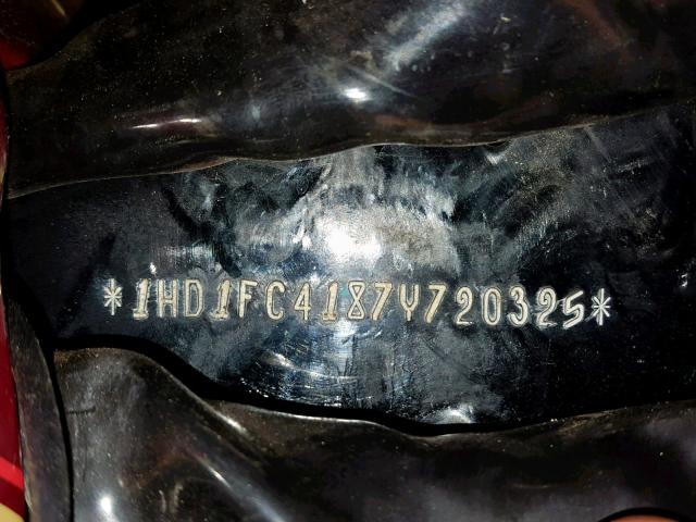 1HD1FC4187Y720325 - 2007 HARLEY-DAVIDSON FLHTCUI RED photo 10