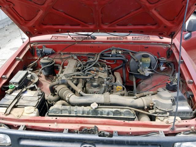 4TARN81A2RZ181329 - 1994 TOYOTA PICKUP 1/2 RED photo 7