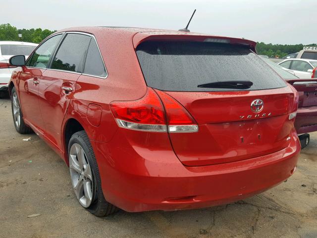 4T3BK3BB0AU039476 - 2010 TOYOTA VENZA RED photo 3