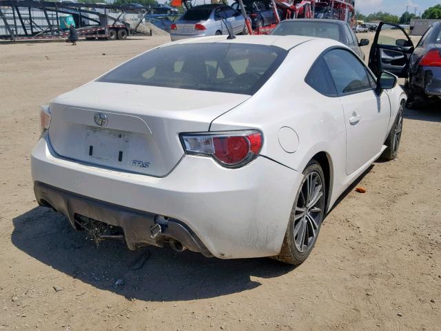 JF1ZNAA15D2711778 - 2013 TOYOTA SCION FR-S WHITE photo 4