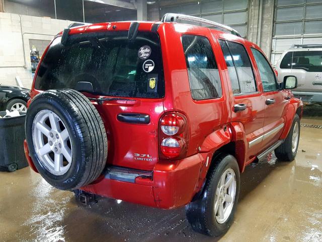 1J4GL58K15W711262 - 2005 JEEP LIBERTY LI RED photo 4