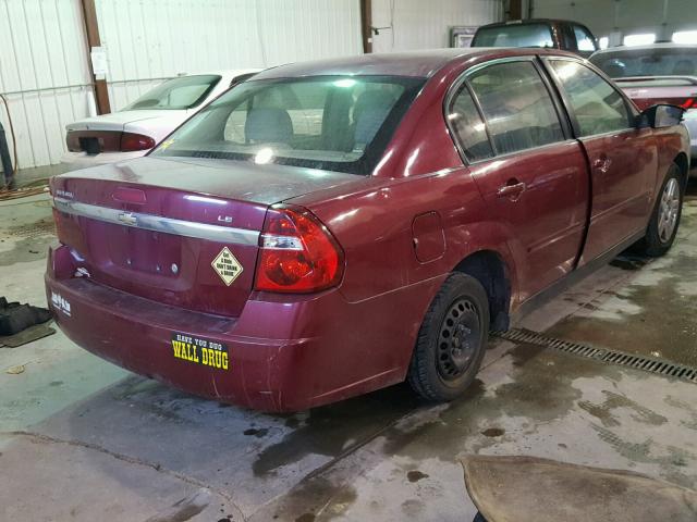 1G1ZS58F07F135664 - 2007 CHEVROLET MALIBU LS 栗色 照片 4