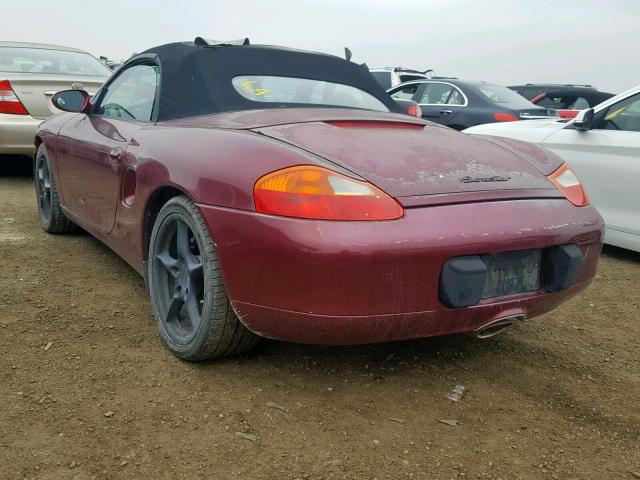 WP0CA2981XU630756 - 1999 PORSCHE BOXSTER MAROON photo 3