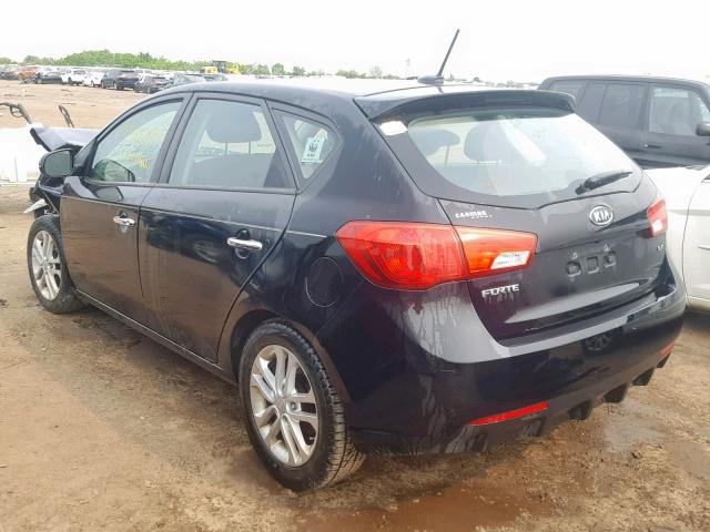 KNAFU5A27C5487858 - 2012 KIA FORTE EX BLACK photo 3