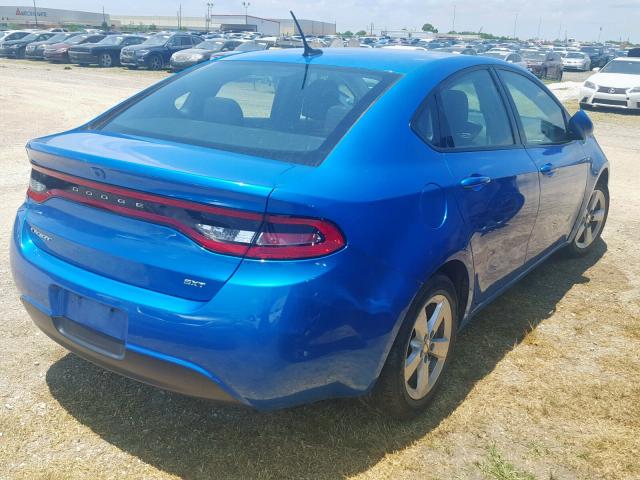 1C3CDFBB9GD680622 - 2016 DODGE DART SXT BLUE photo 4