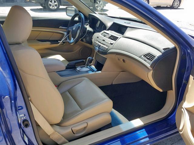 1HGCS22888A010210 - 2008 HONDA ACCORD EXL BLUE photo 5