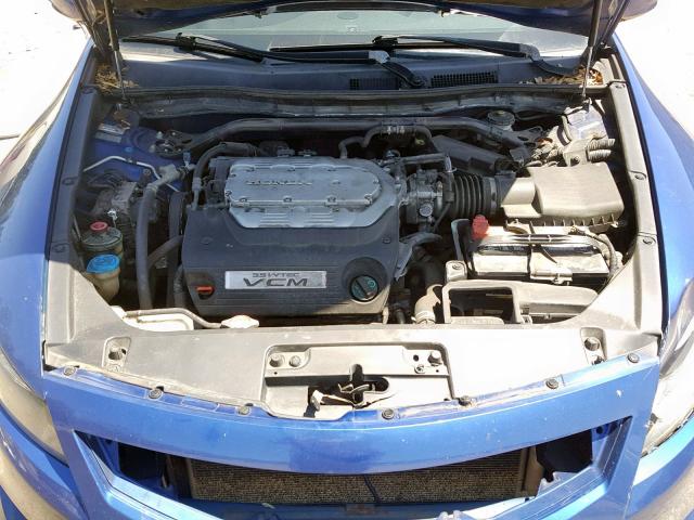 1HGCS22888A010210 - 2008 HONDA ACCORD EXL BLUE photo 7